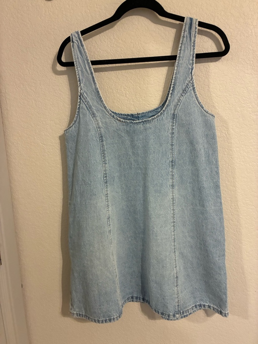 Blank NYC Light Wash Denim Mini Dress Size Small A-Line Sleeveless NWT - Picture 3 of 5